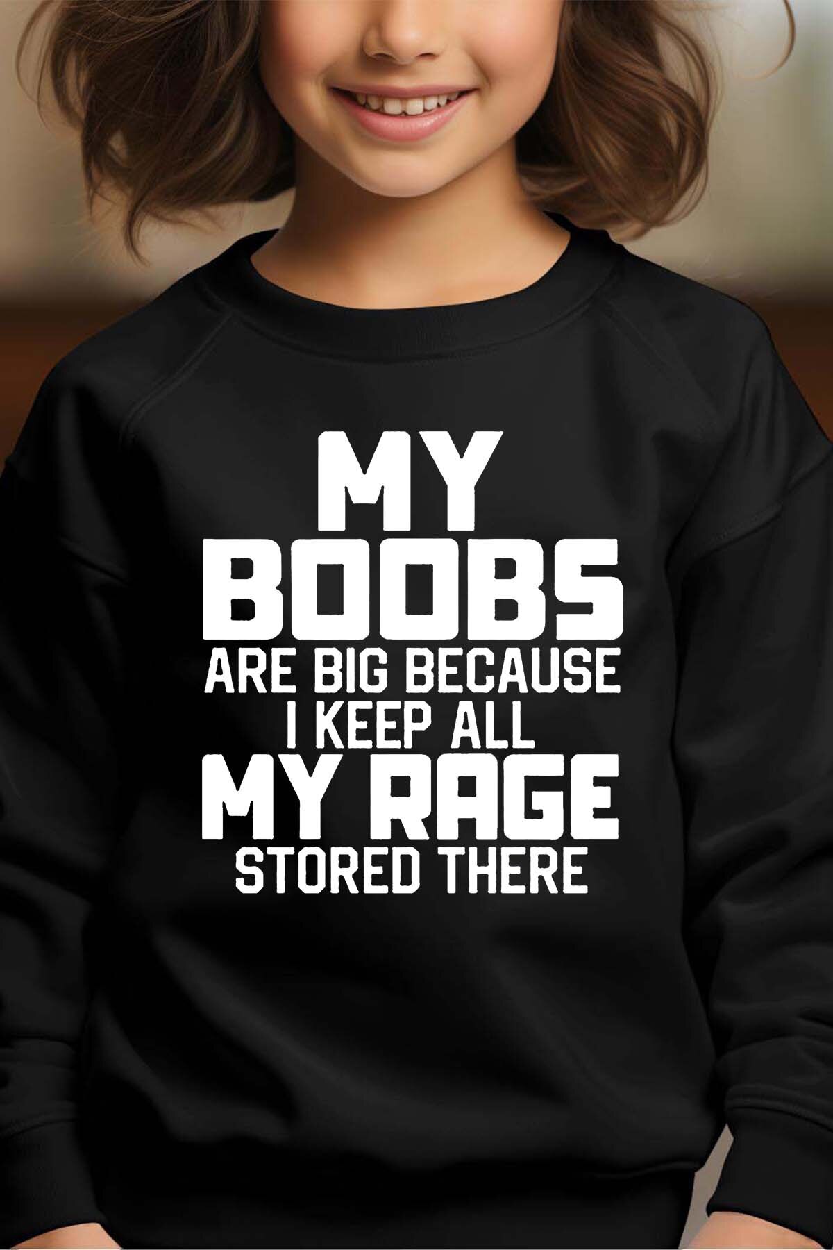 Grossiste I.A.L.D FRANCE - Boobs Rage - Sweat Col Rond Fille