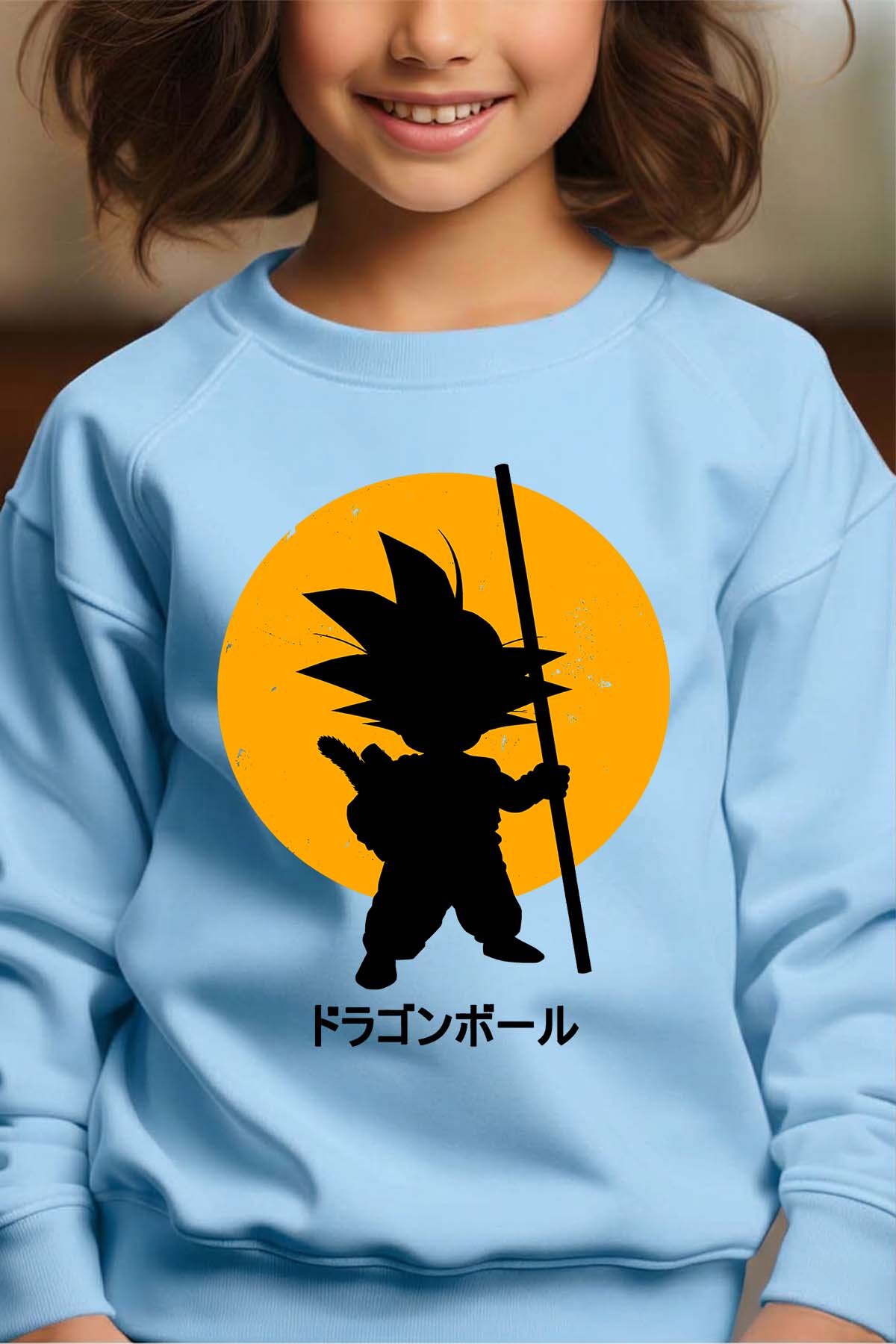 Grossiste I.A.L.D FRANCE - DBZ petit goku - Sweat Col Rond Fille