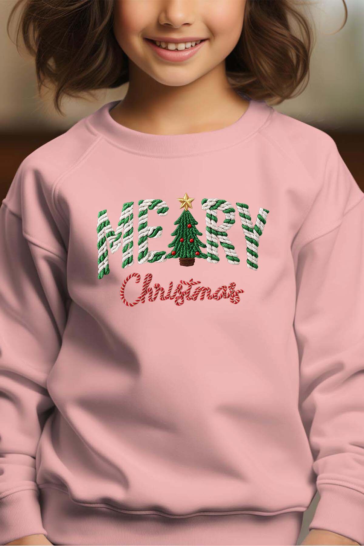 Großhändler I.A.L.D FRANCE - Garn Frohe Weihnachten - Rundhals-Sweatshirt Mädchen