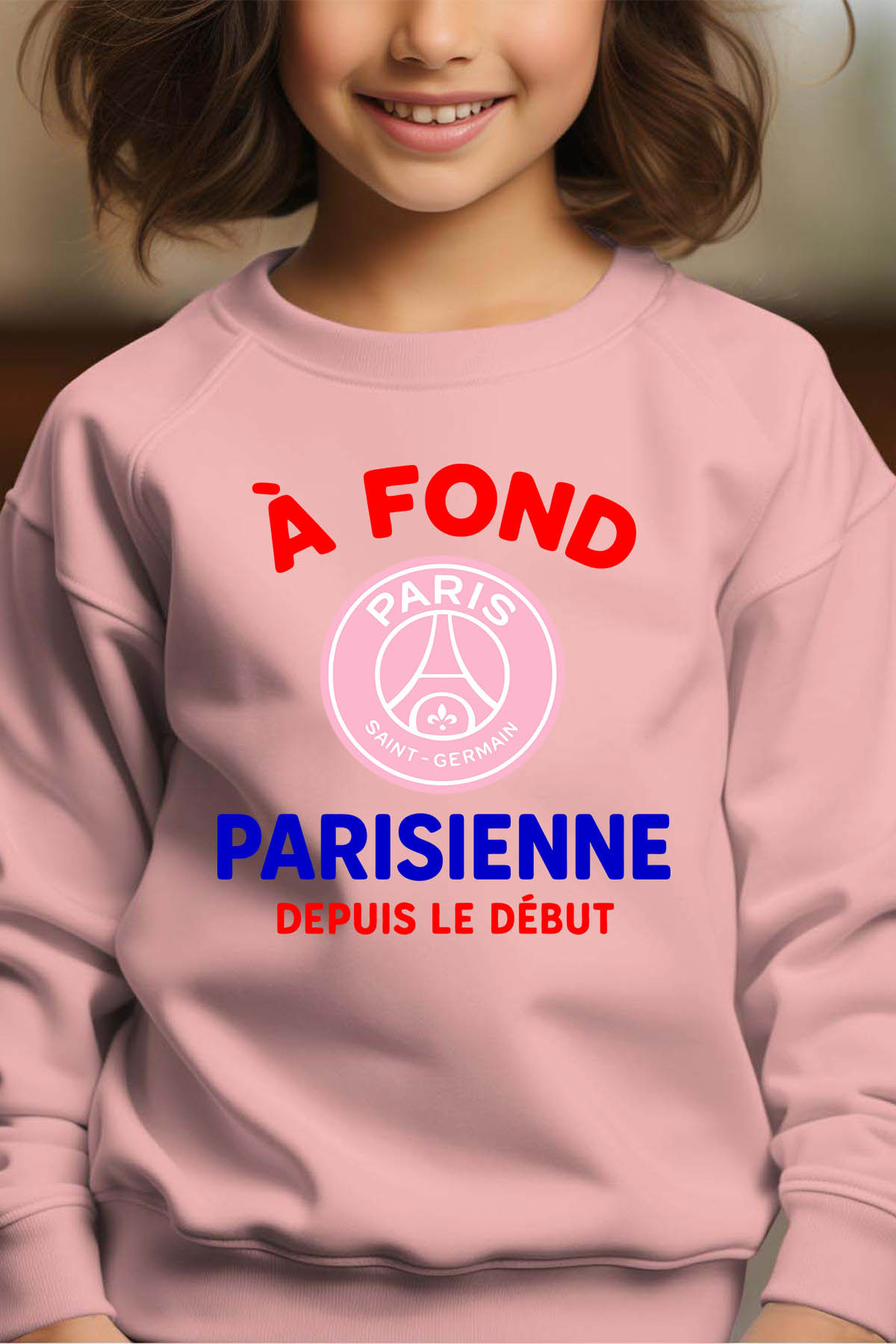 Grossiste I.A.L.D FRANCE - Fond parisienne - Sweat Col Rond Fille