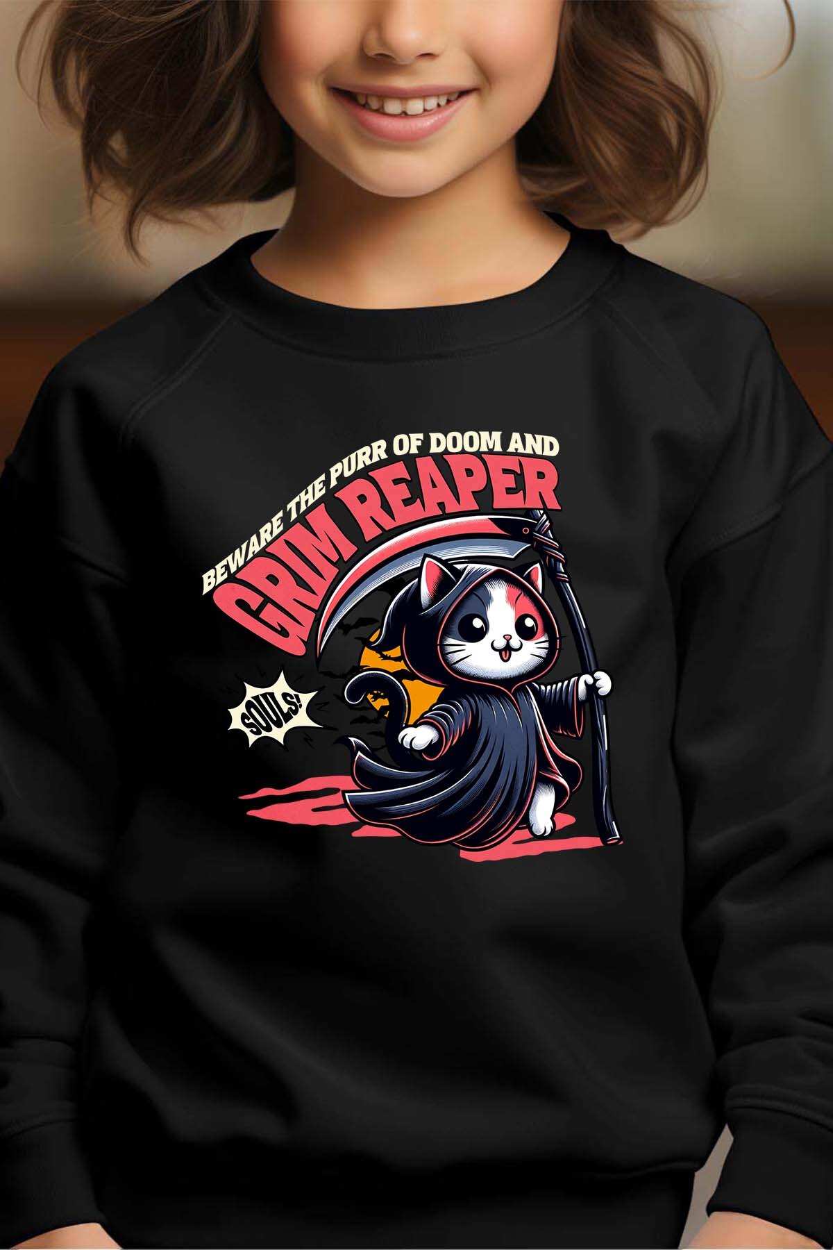 Grossiste I.A.L.D FRANCE - Grim Reaper - Sweat Col Rond Fille
