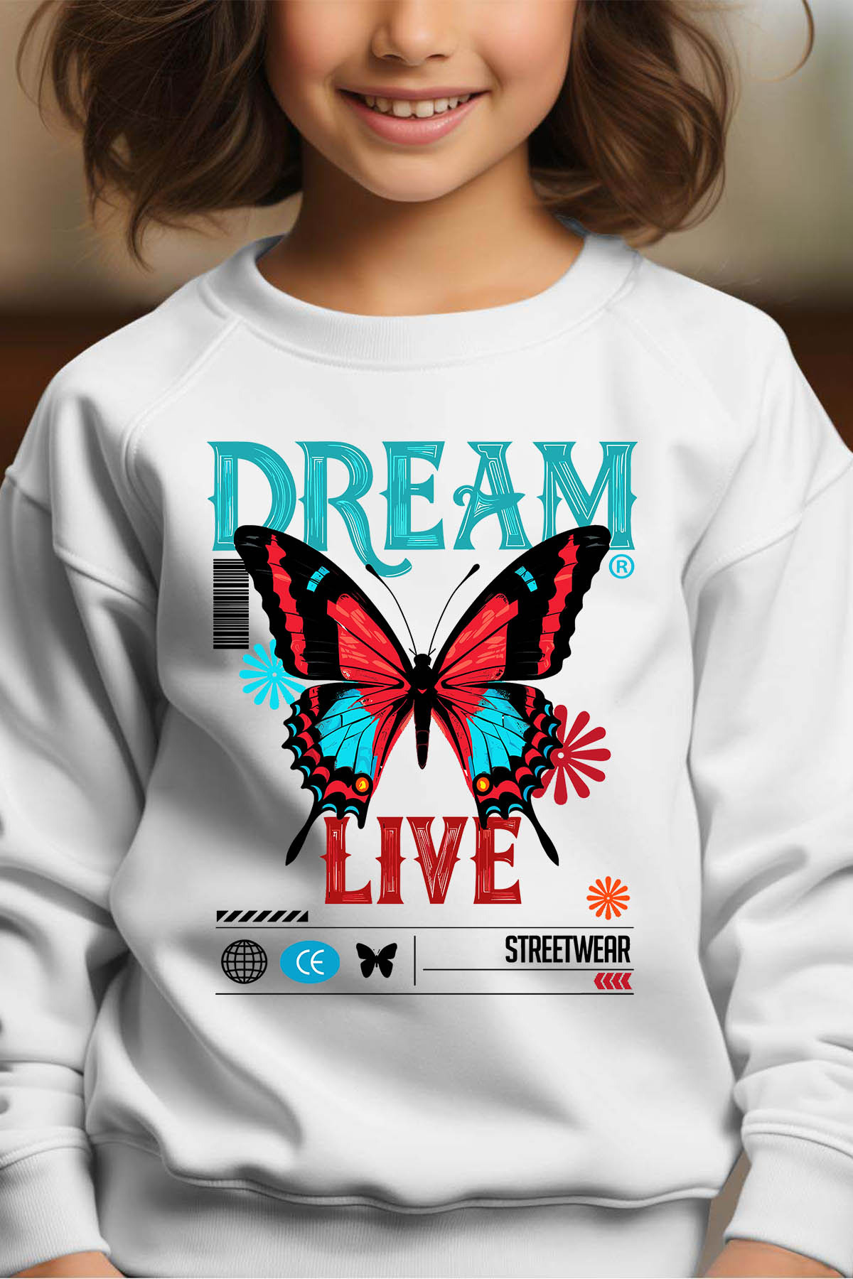 Grossista I.A.L.D FRANCE - Dream Live - Round Girl Sweatshirt
