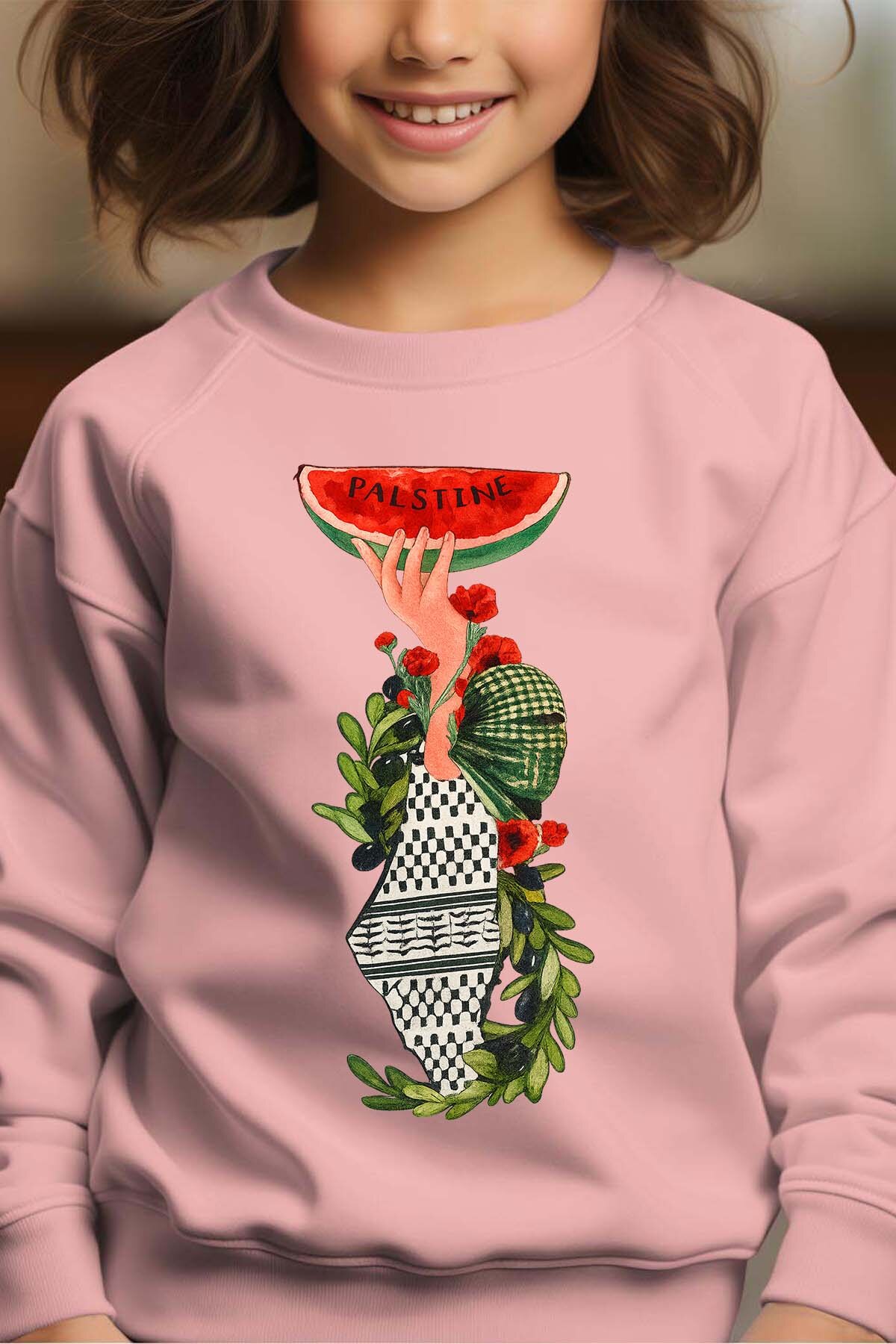 Grossiste I.A.L.D FRANCE - Palestine Misr - Sweat Col Rond Fille