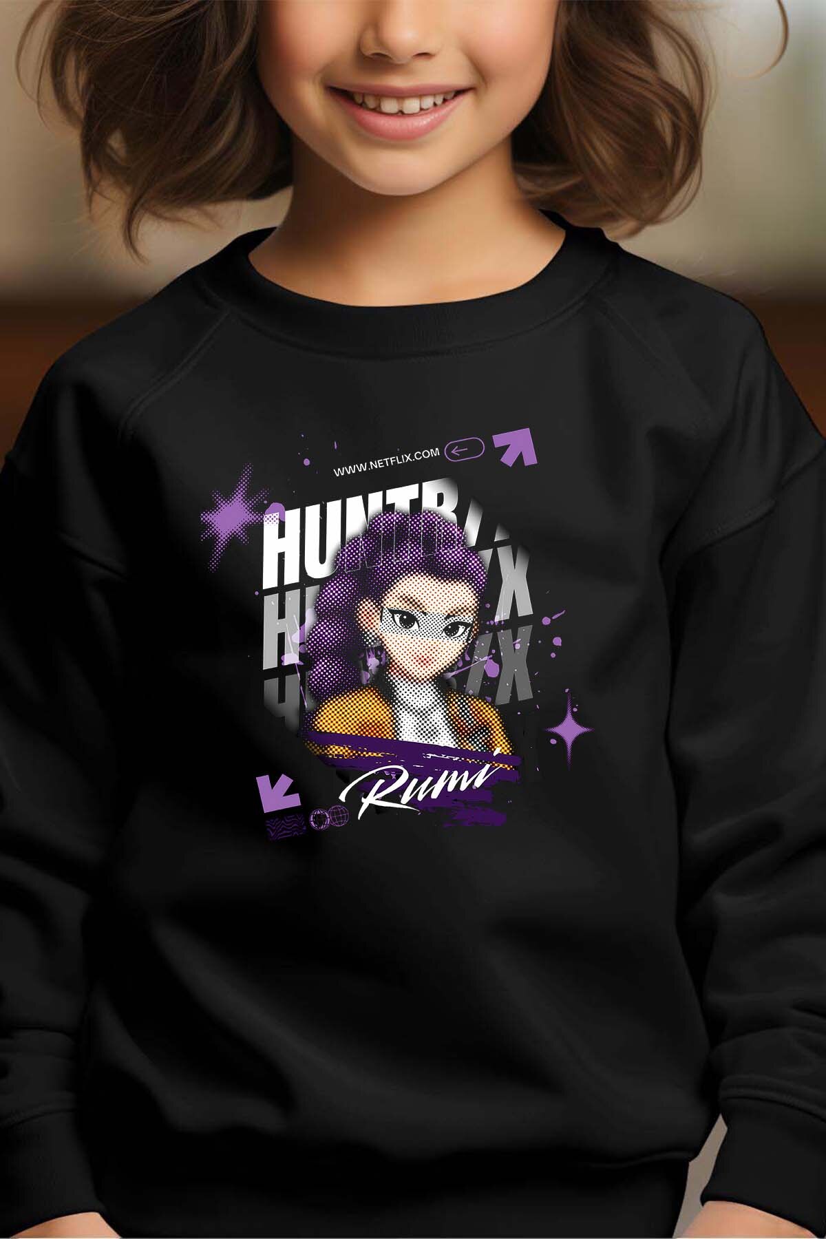 Grossiste I.A.L.D FRANCE - Huntrix Violet - Sweat Col Rond Fille