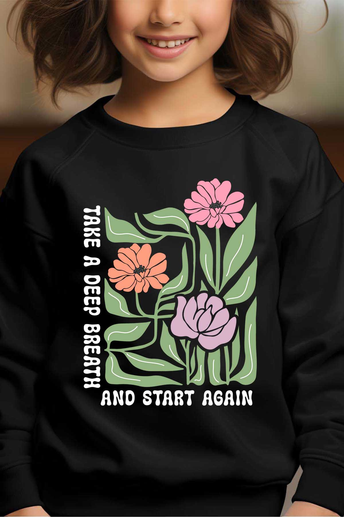 Grossiste I.A.L.D FRANCE - Take a deep - Sweat Col Rond Fille