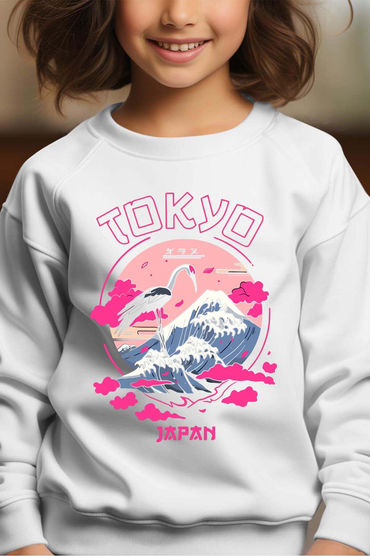 Großhändler I.A.L.D FRANCE - Cygogne tokyo Pink - Rundhals-Sweatshirt Mädchen