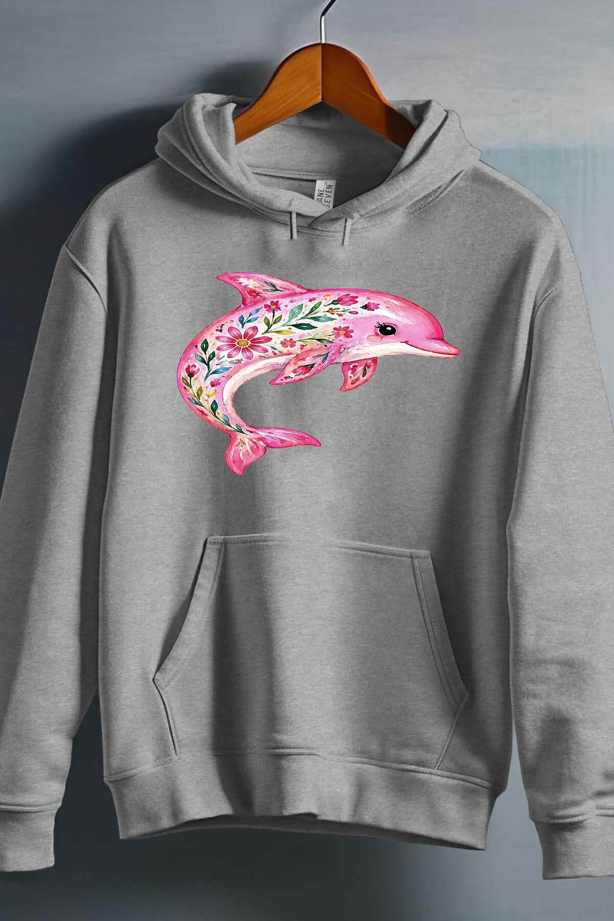 Grossiste I.A.L.D FRANCE - Floral dolphin - Sweat Capuche Fille