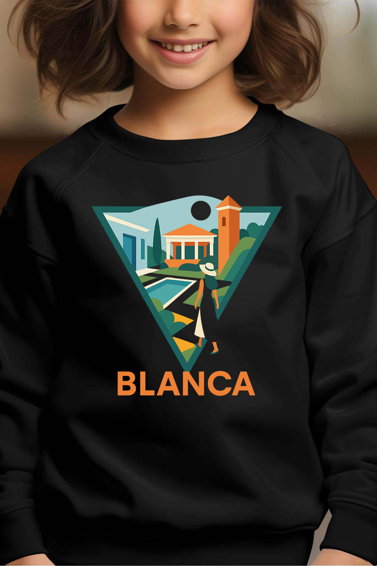 Großhändler I.A.L.D FRANCE - Blanca - Rundes Mädchen Girl Sweatshirt
