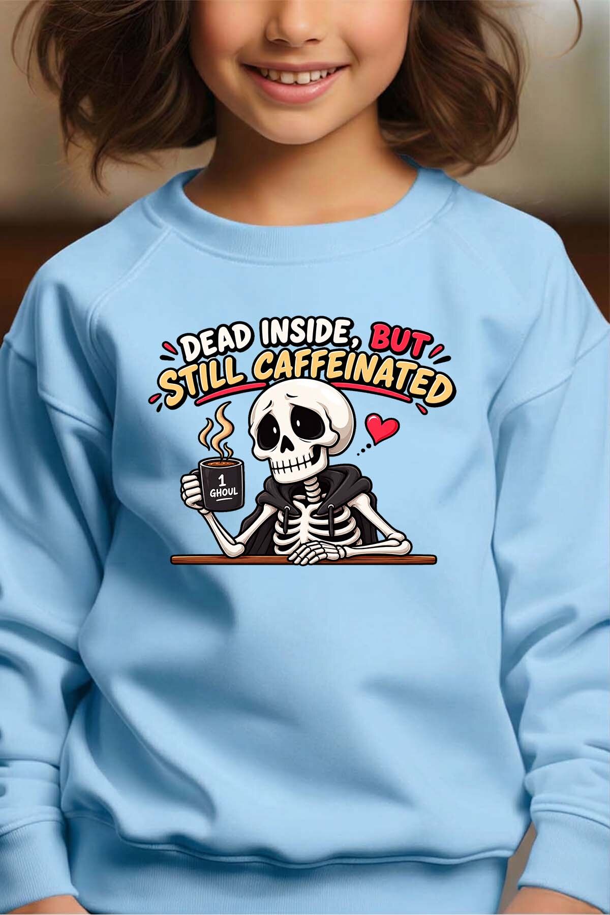 Mayorista I.A.L.D FRANCE - Muerta pero cafeinada - Sudadera con cuello redondo Niña