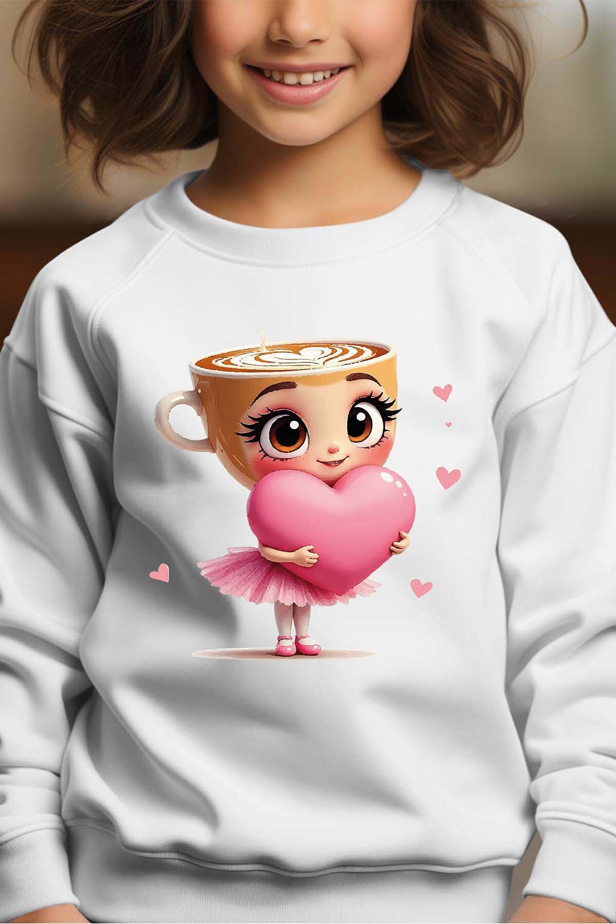 Großhändler I.A.L.D FRANCE - Herz Ballerina - Rundhals-Sweatshirt Mädchen