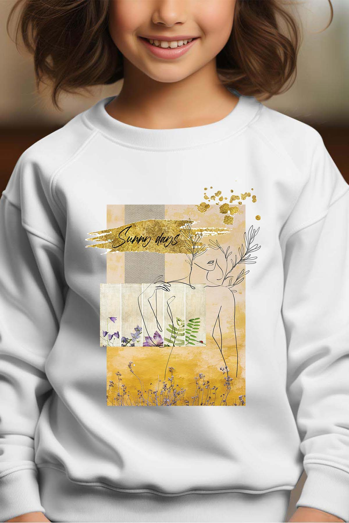 Grossiste I.A.L.D FRANCE - Sunny days - Sweat Col Rond Fille