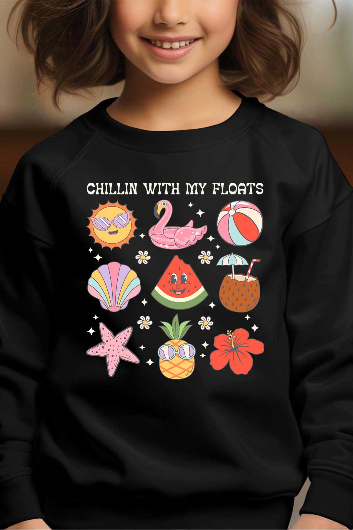 Großhändler I.A.L.D FRANCE - Chillin floats - Sweatshirt Rundhalsausschnitt Mädchen