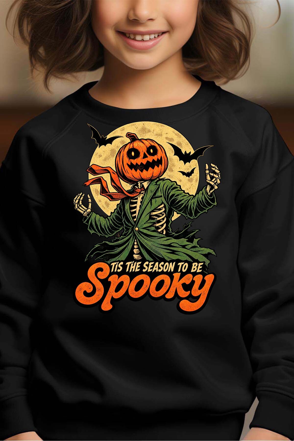 Grossiste I.A.L.D FRANCE - Spookyman halloween - Sweat Col Rond Fille