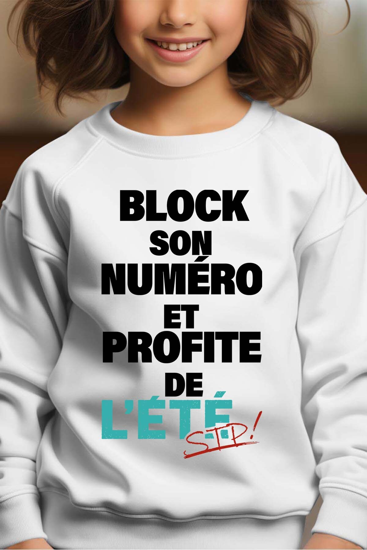 Grossiste I.A.L.D FRANCE - Block profite été - Sweat Col Rond Fille