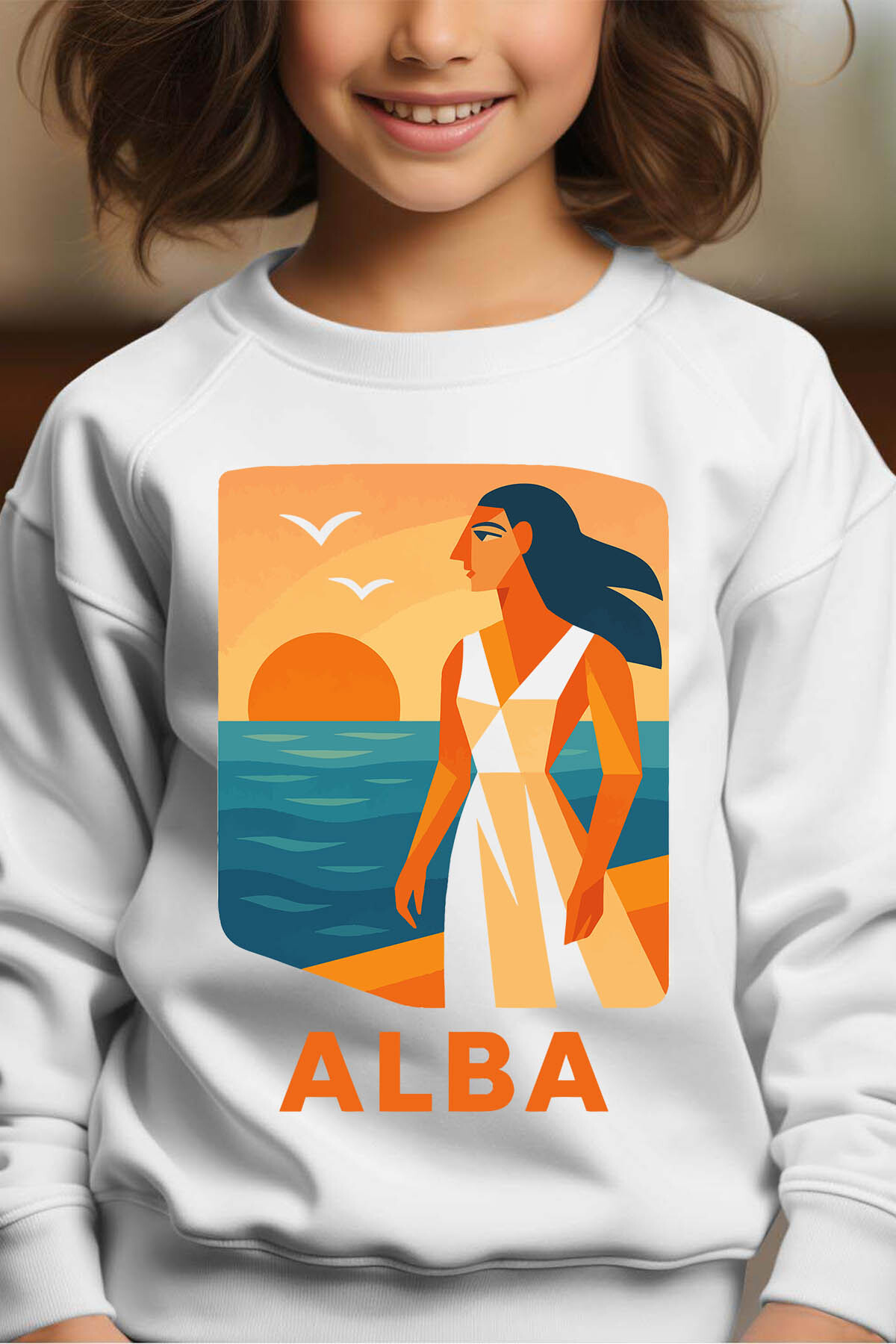 Großhändler I.A.L.D FRANCE - Alba - Runde Mädchen Mädchen Sweatshirt