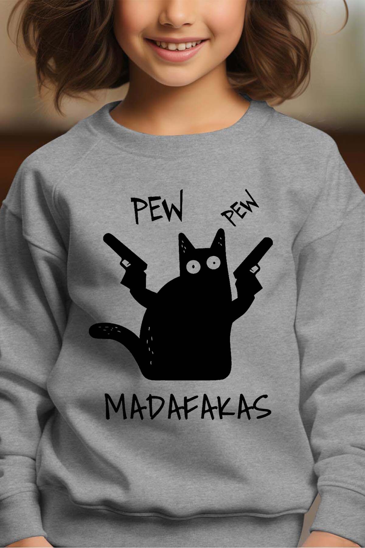 Wholesaler I.A.L.D FRANCE - cat pew madafakas - Crewneck sweatshirt Girl