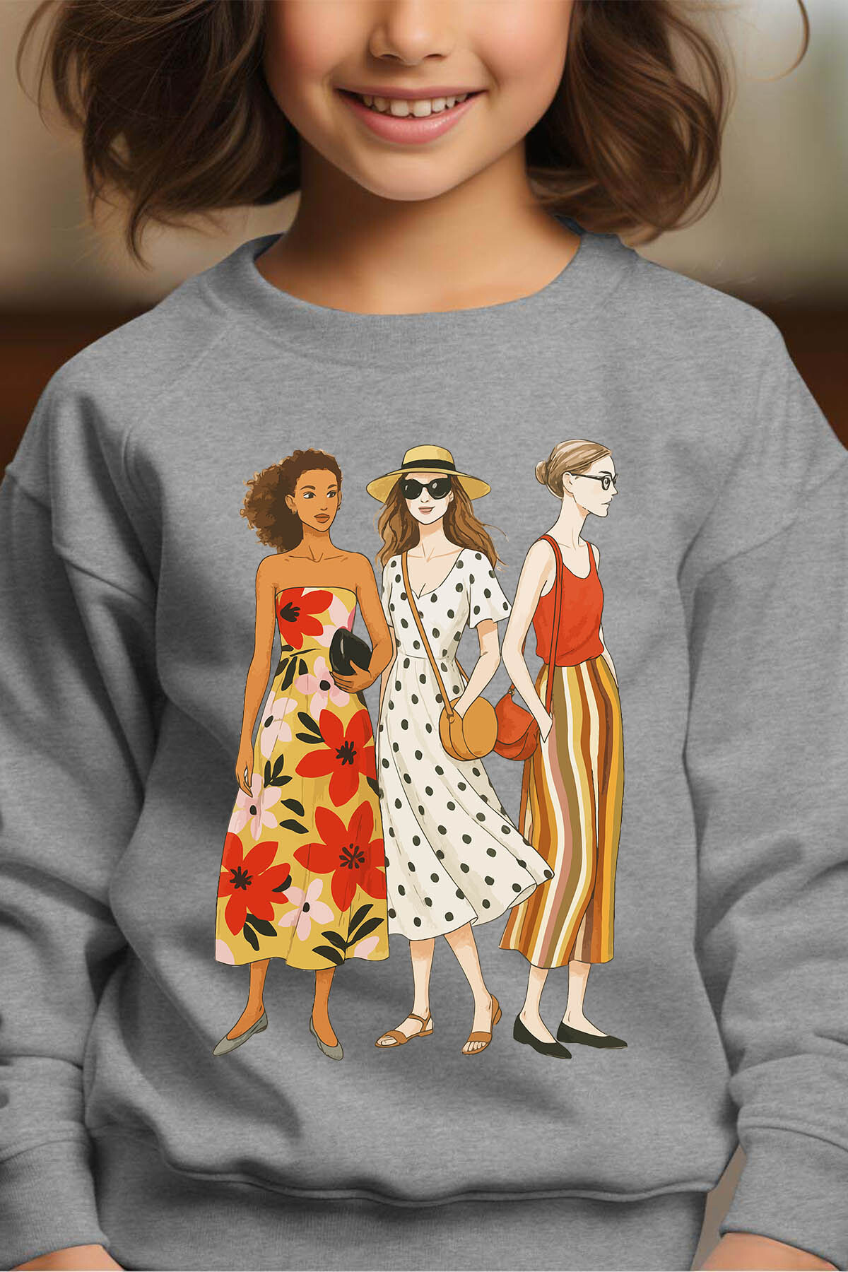 Großhändler I.A.L.D FRANCE - Eleganter Modus - Rundes Mädchen -Sweatshirt