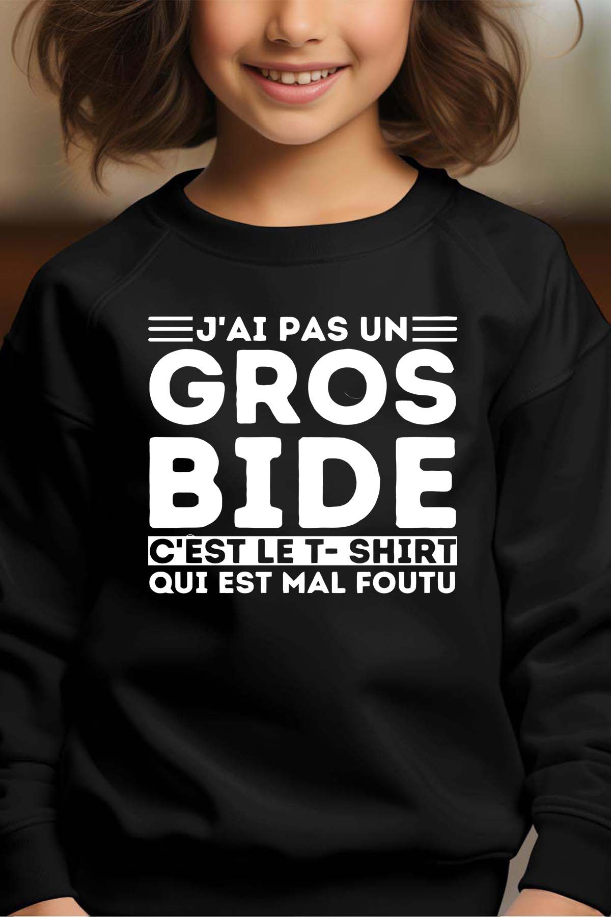 Großhändler I.A.L.D FRANCE - Big abdominal WHITE – Rundhals-Sweatshirt für Mädchen