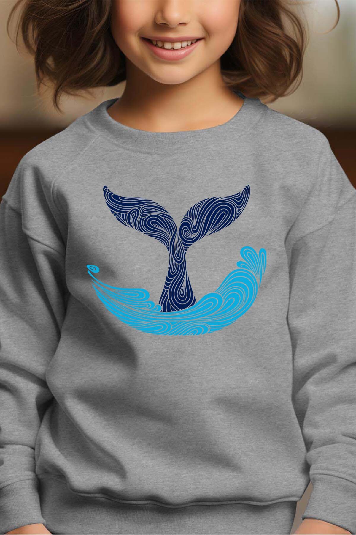Grossiste I.A.L.D FRANCE - Whale tail - Sweat Col Rond Fille