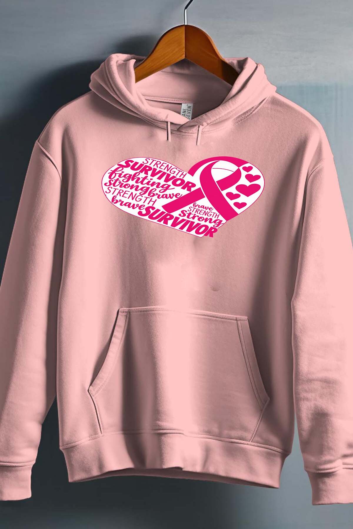 Grossiste I.A.L.D FRANCE - Coeur survivor octobre - Sweat Capuche Fille