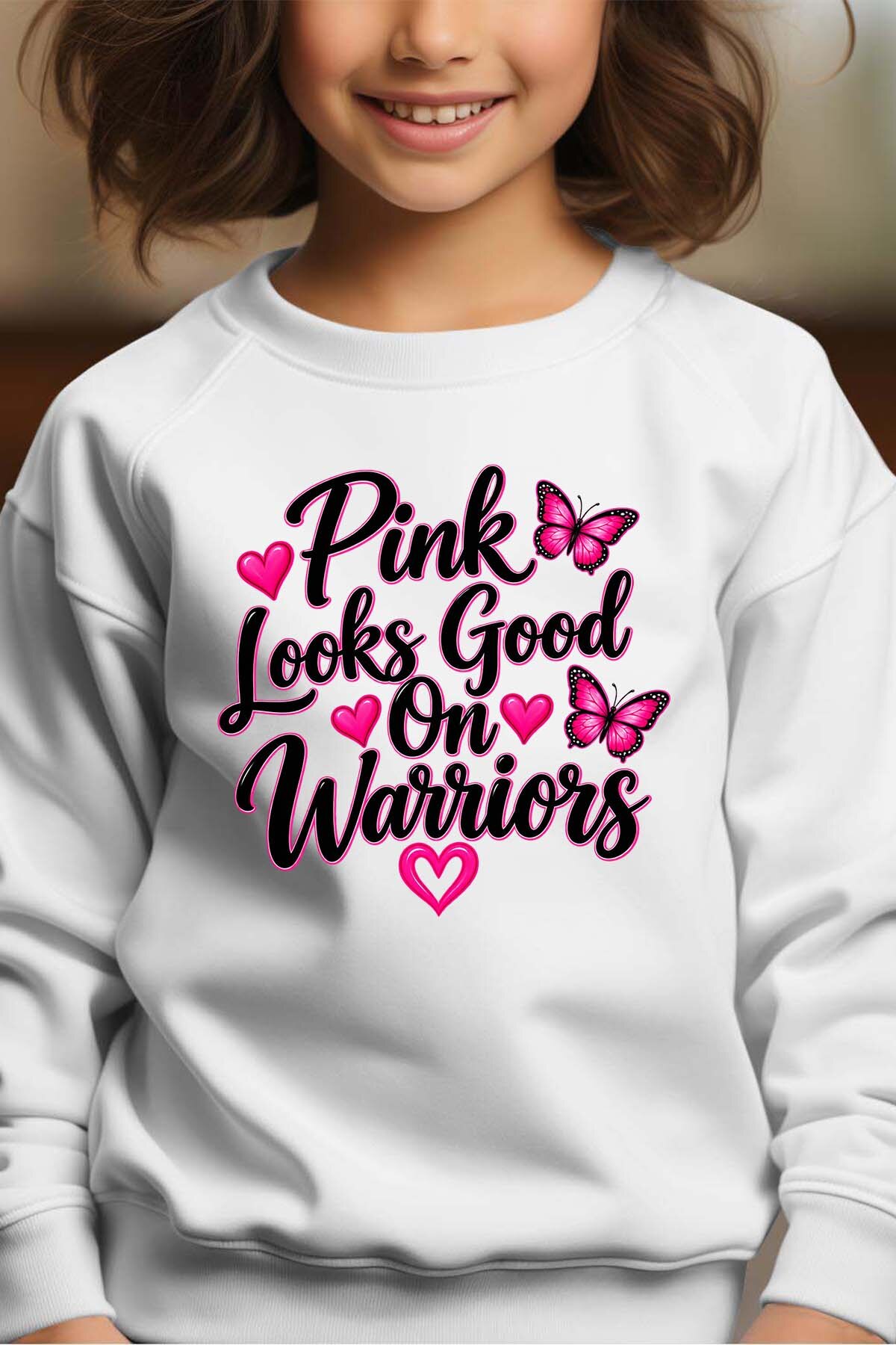 Grossiste I.A.L.D FRANCE - Pink looks warriors - Sweat Col Rond Fille