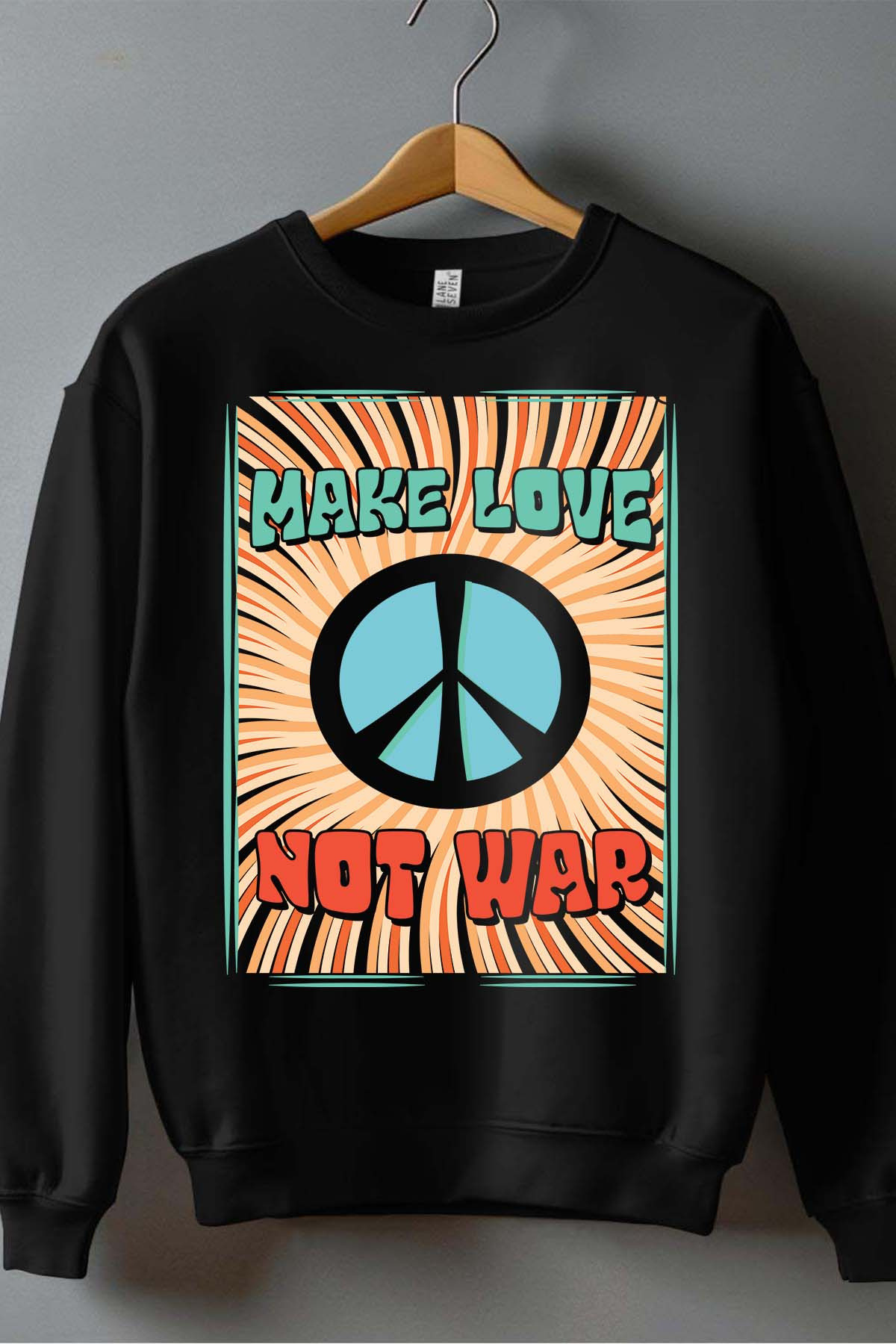 Grossiste I.A.L.D FRANCE - Not war Love  - Sweat Col Rond Garçon