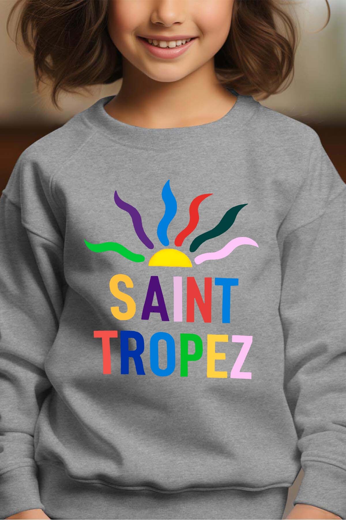Grossiste I.A.L.D FRANCE - Saint trop crazy sun - Sweat Col Rond Fille