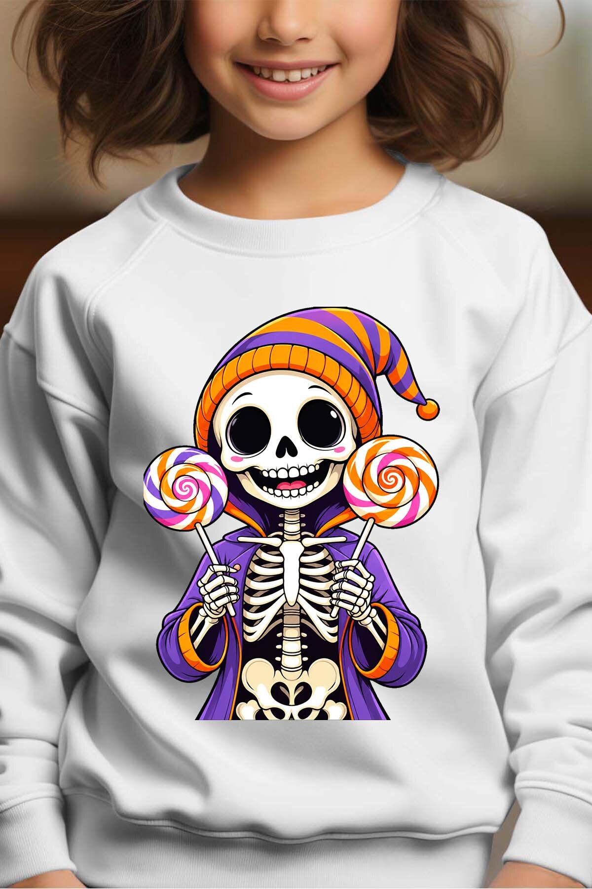 Grossiste I.A.L.D FRANCE - Sweet halloween - Sweat Col Rond Fille
