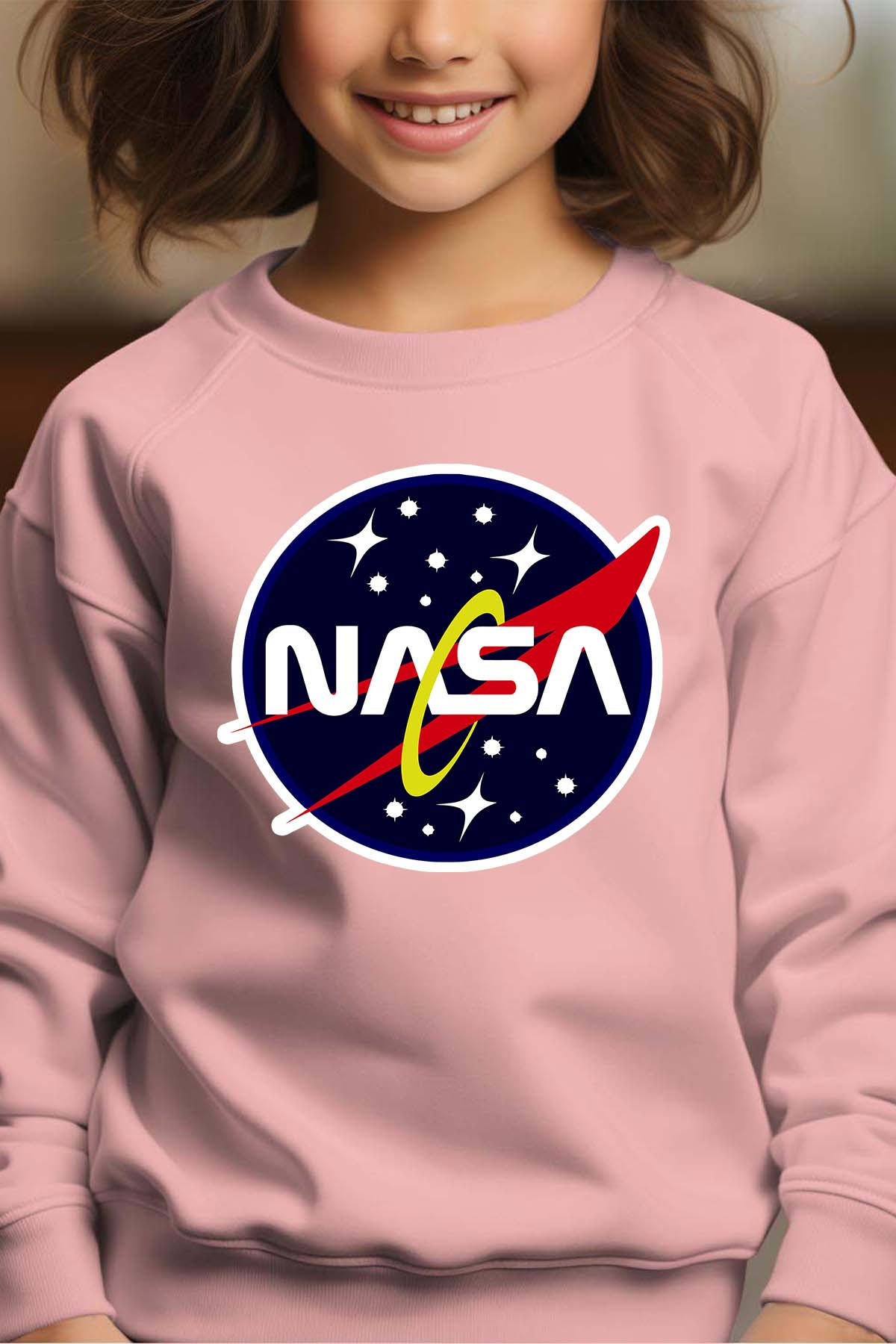 Großhändler I.A.L.D FRANCE - NASA-Farbe – Rundhals-Sweatshirt für Mädchen
