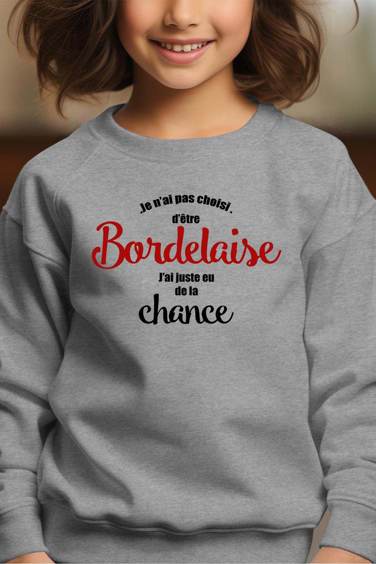 Mayorista I.A.L.D FRANCE - Eligió bordelesa - Sudadera de cuello redondo niña
