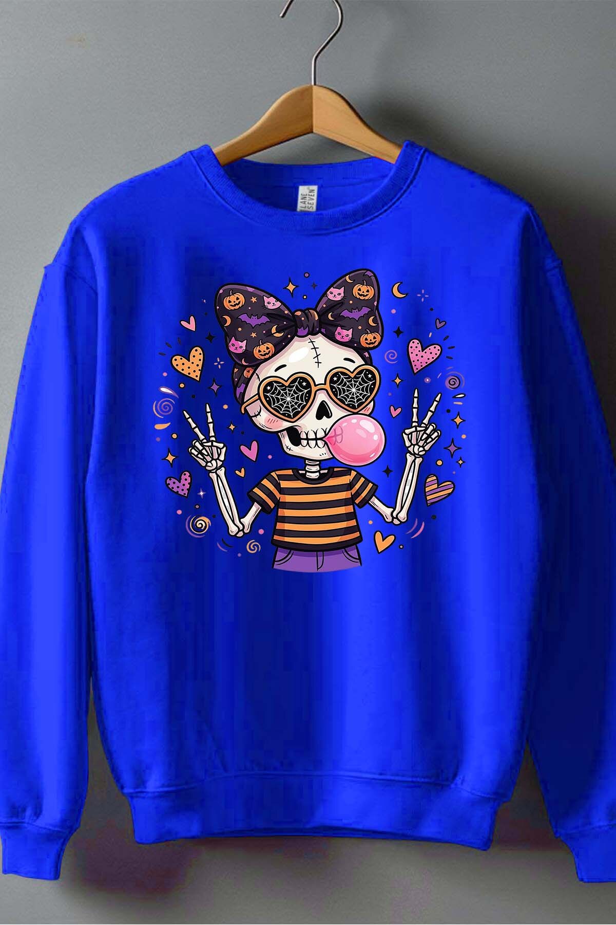 Grossiste I.A.L.D FRANCE - Chwing skull halloween - Sweat Col Rond Garçon