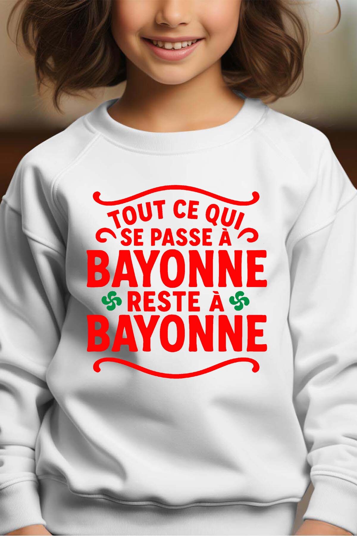 Grossiste I.A.L.D FRANCE - Passe a bayonne - Sweat Col Rond Fille