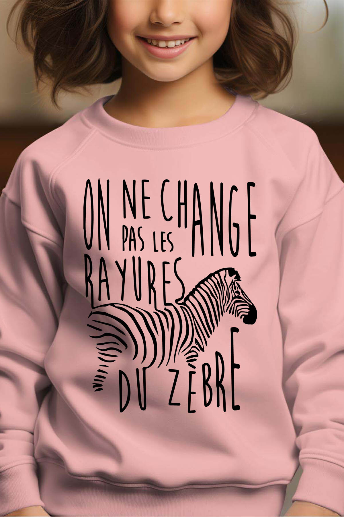 Wholesaler I.A.L.D FRANCE - rayures zebre - Crewneck sweatshirt Girl