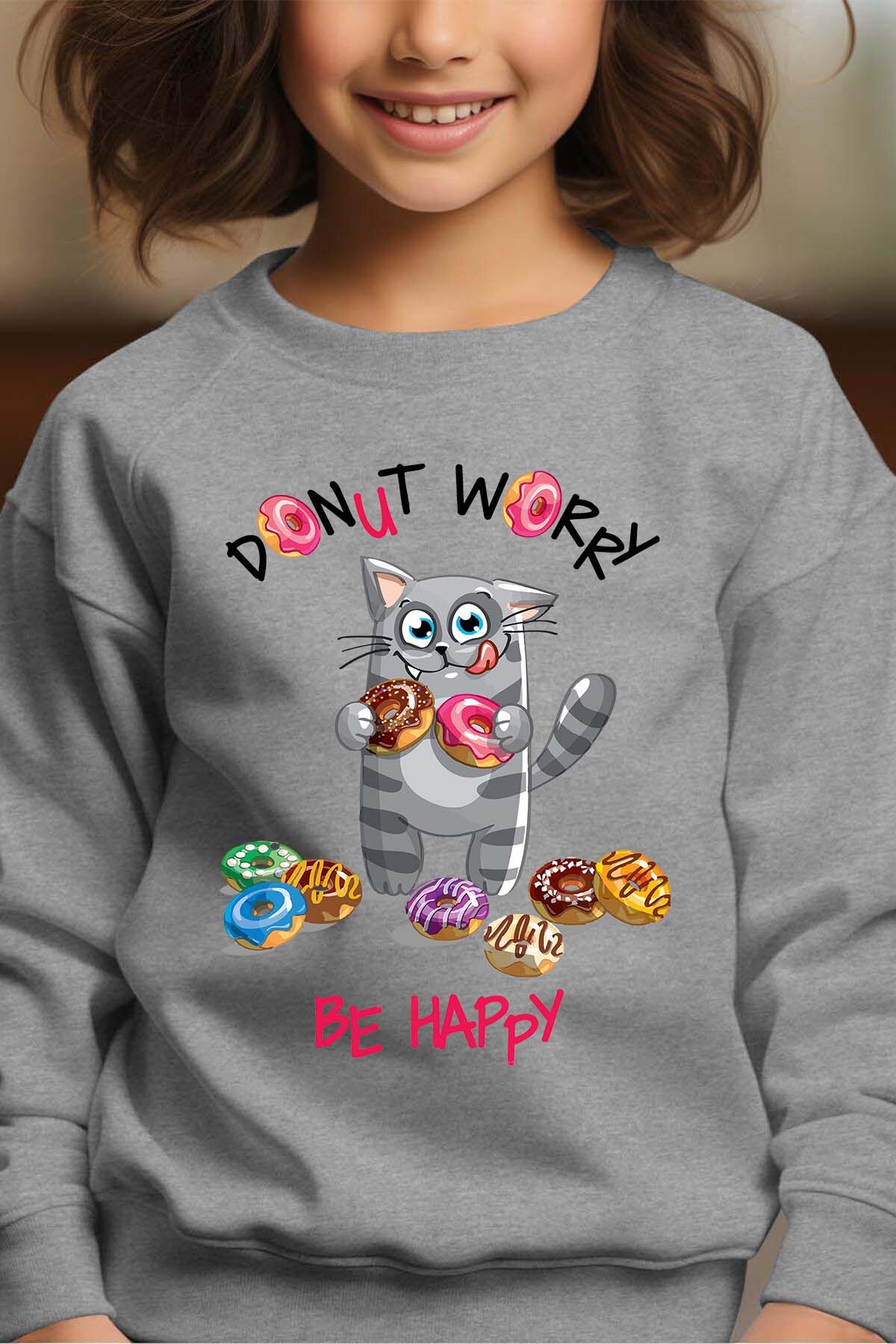 Grossista I.A.L.D FRANCE - Donut Worry - Felpa girocollo Ragazza