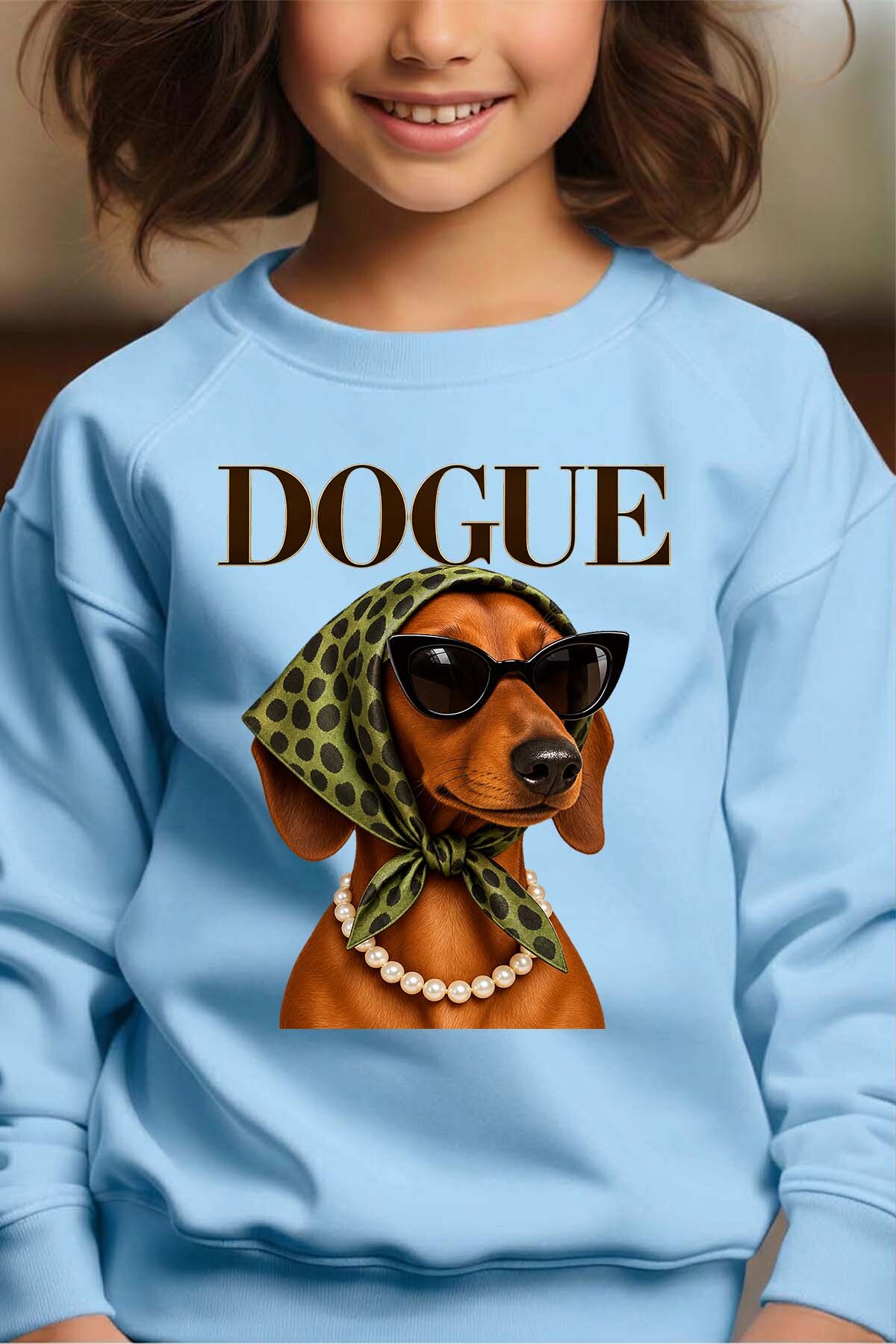 Grossiste I.A.L.D FRANCE - Dogue fashuin glasses - Sweat Col Rond Fille