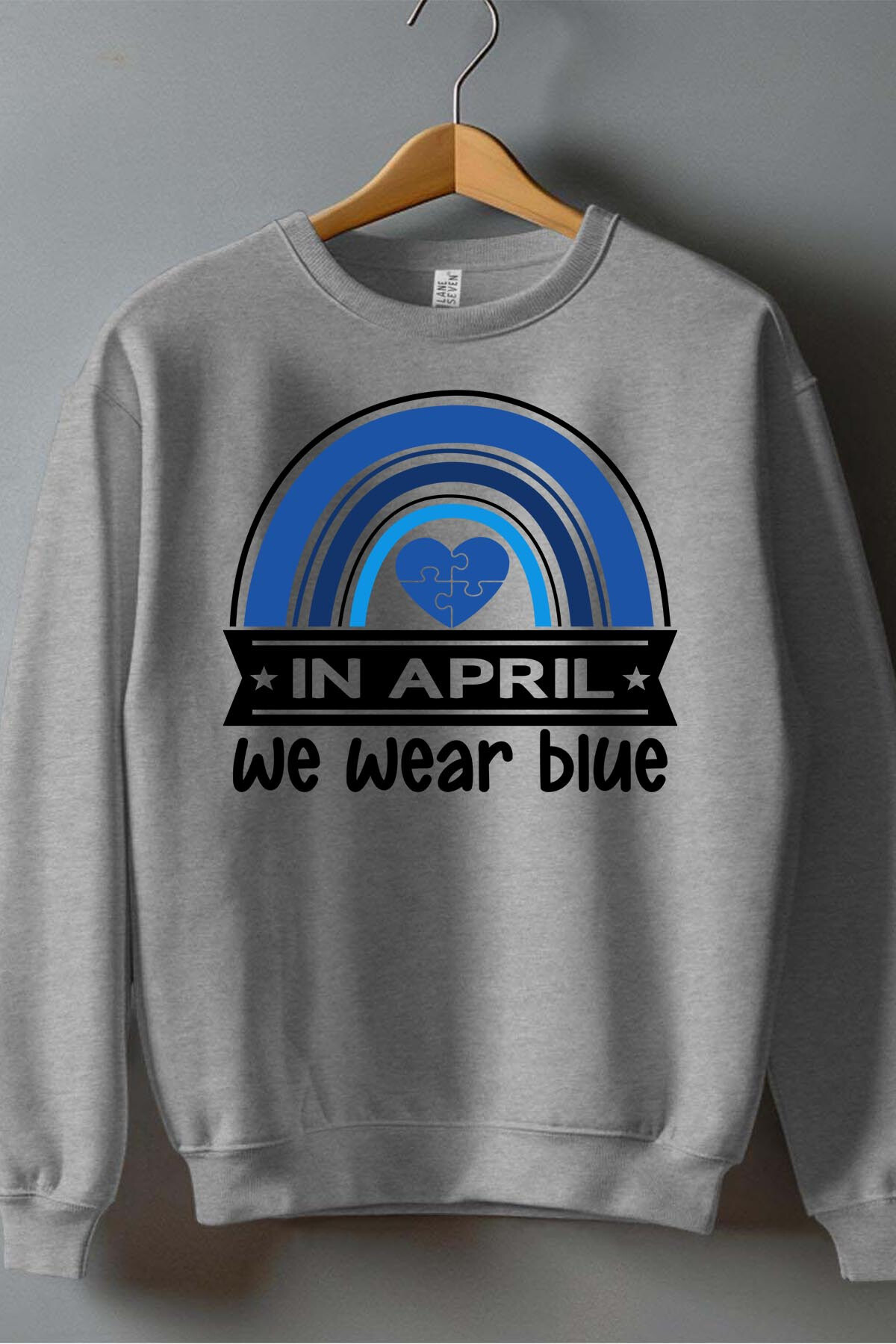 Grossiste I.A.L.D FRANCE - april wear blue - Sweat Col Rond Garçon