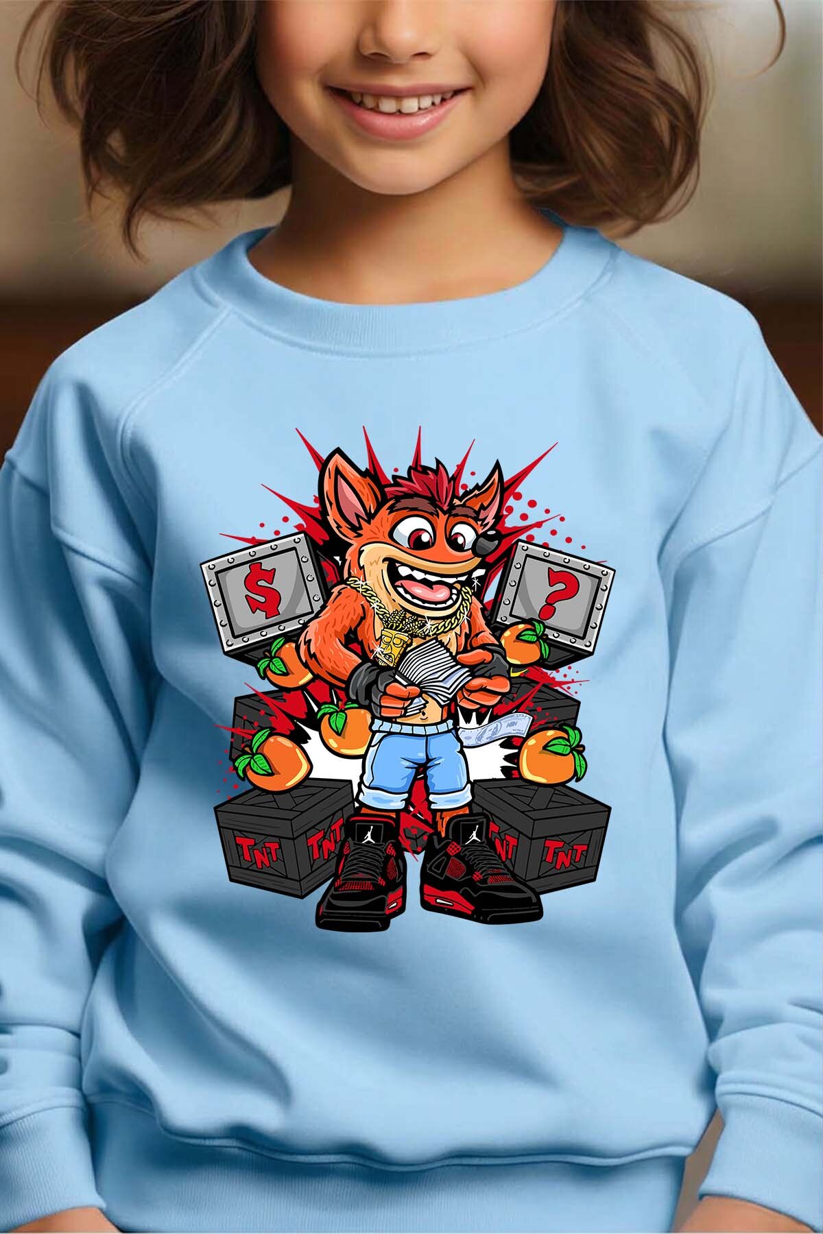 Grossiste I.A.L.D FRANCE - Crash Capital - Sweat Col Rond Fille