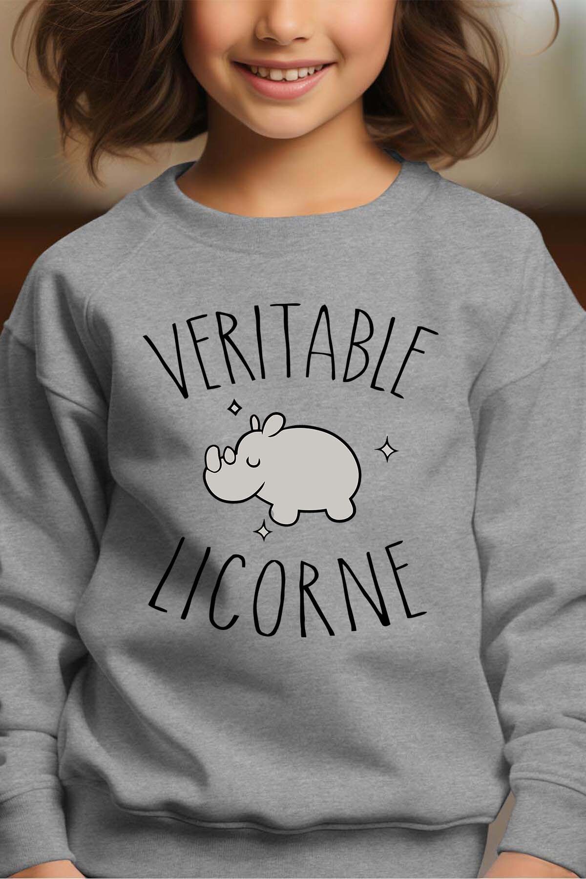 Großhändler I.A.L.D FRANCE - Echter Einhorn - Rundhals-Sweatshirt Mädchen