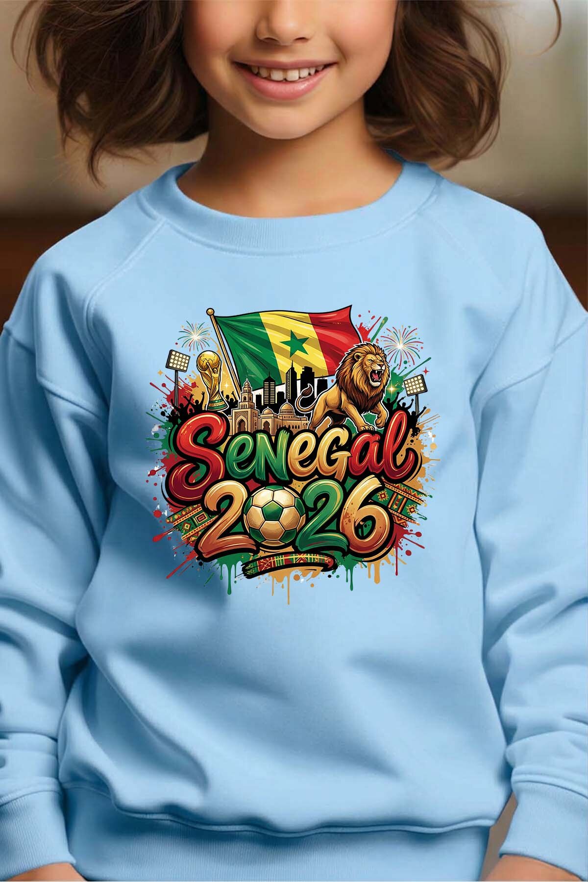 Grossiste I.A.L.D FRANCE - Cdm26 Senegal - Sweat Col Rond Fille