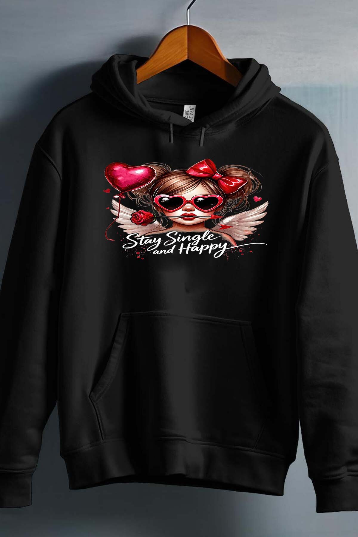 Mayorista I.A.L.D FRANCE - Feliz Soltera - Sudadera con Capucha para Niña