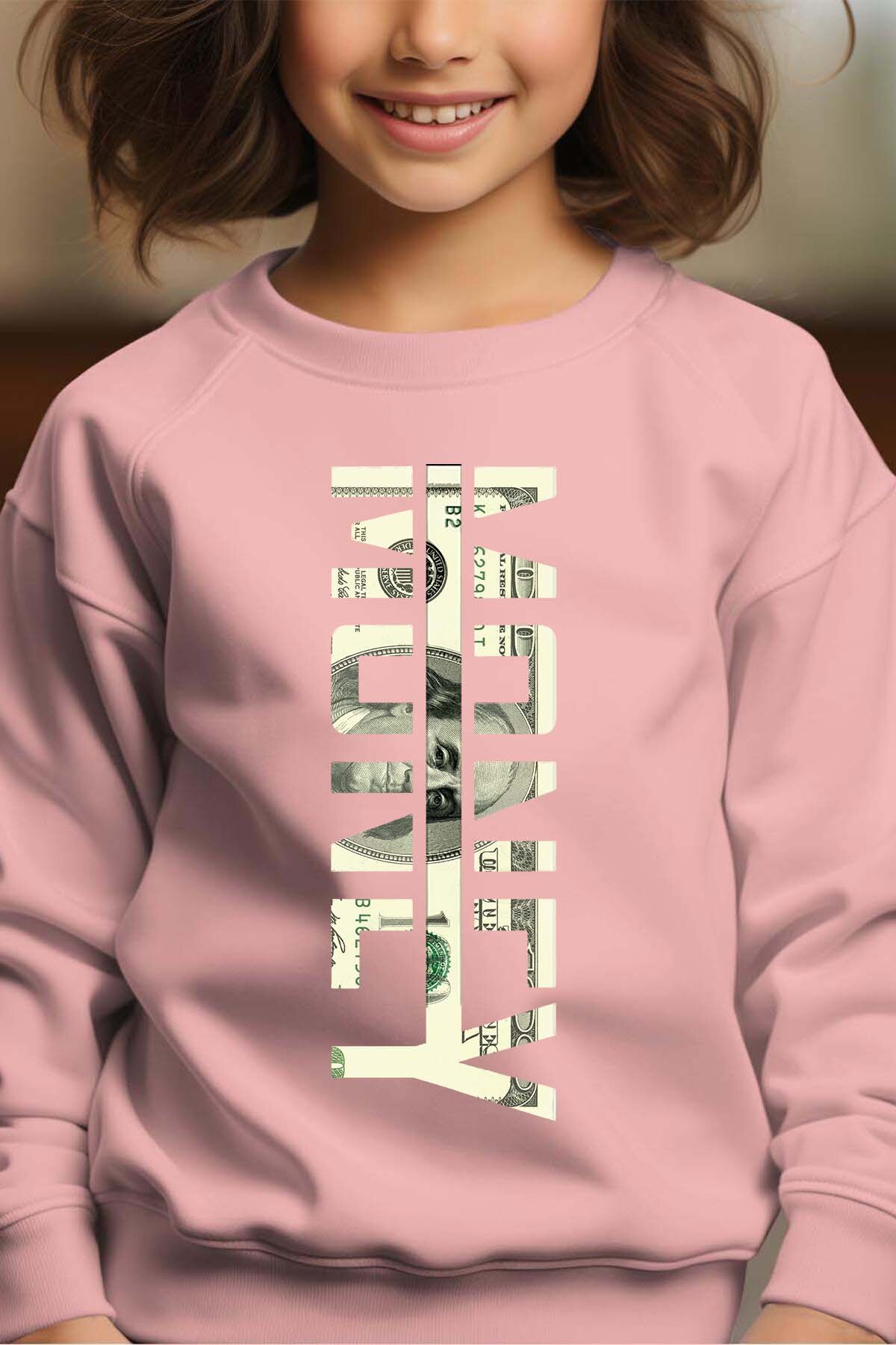 Großhändler I.A.L.D FRANCE - Geld 100 USD - Rundhals-Sweatshirt Mädchen