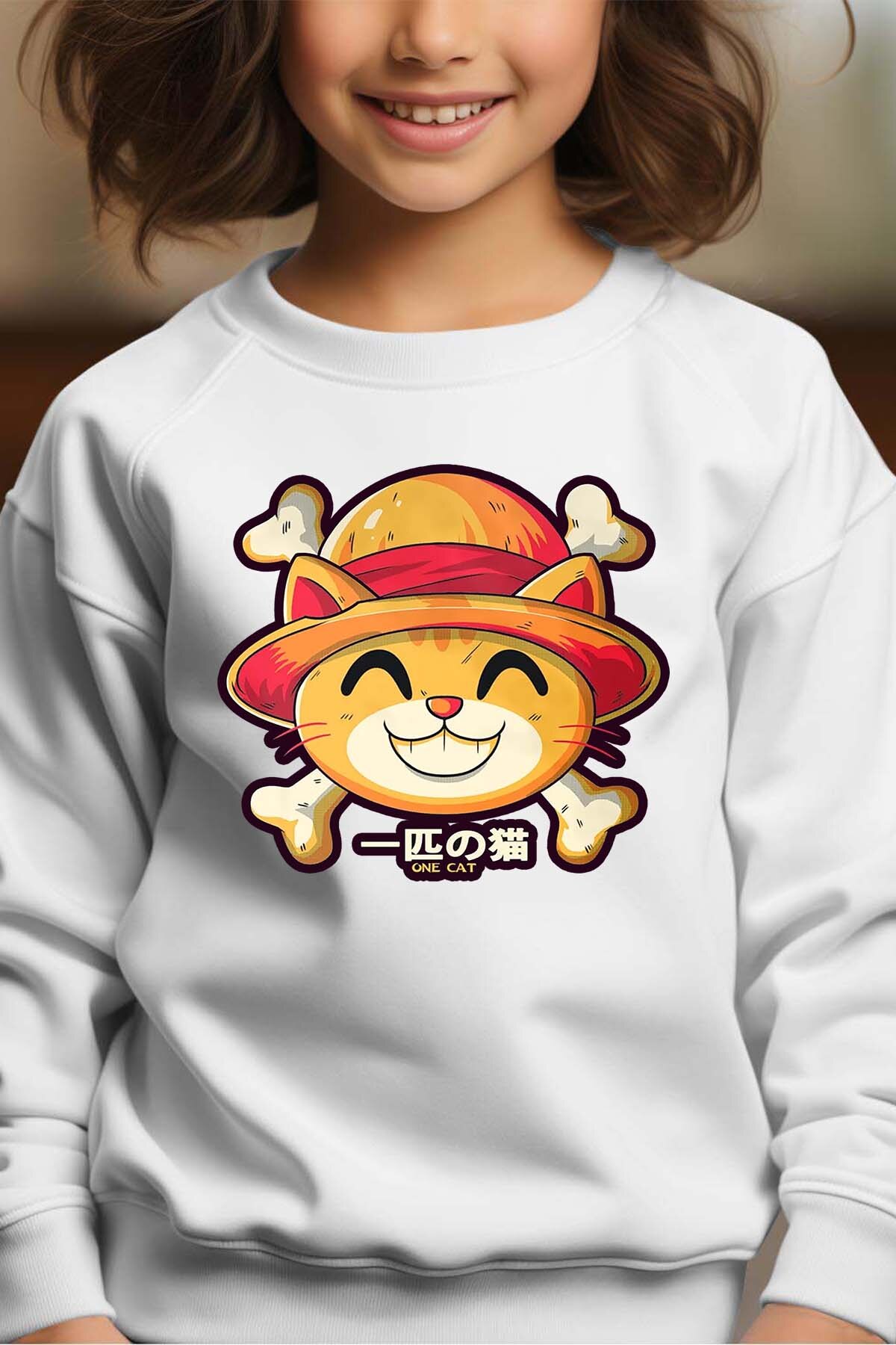 Mayorista I.A.L.D FRANCE - One Lucky Cat - Sudadera con cuello redondo para niña