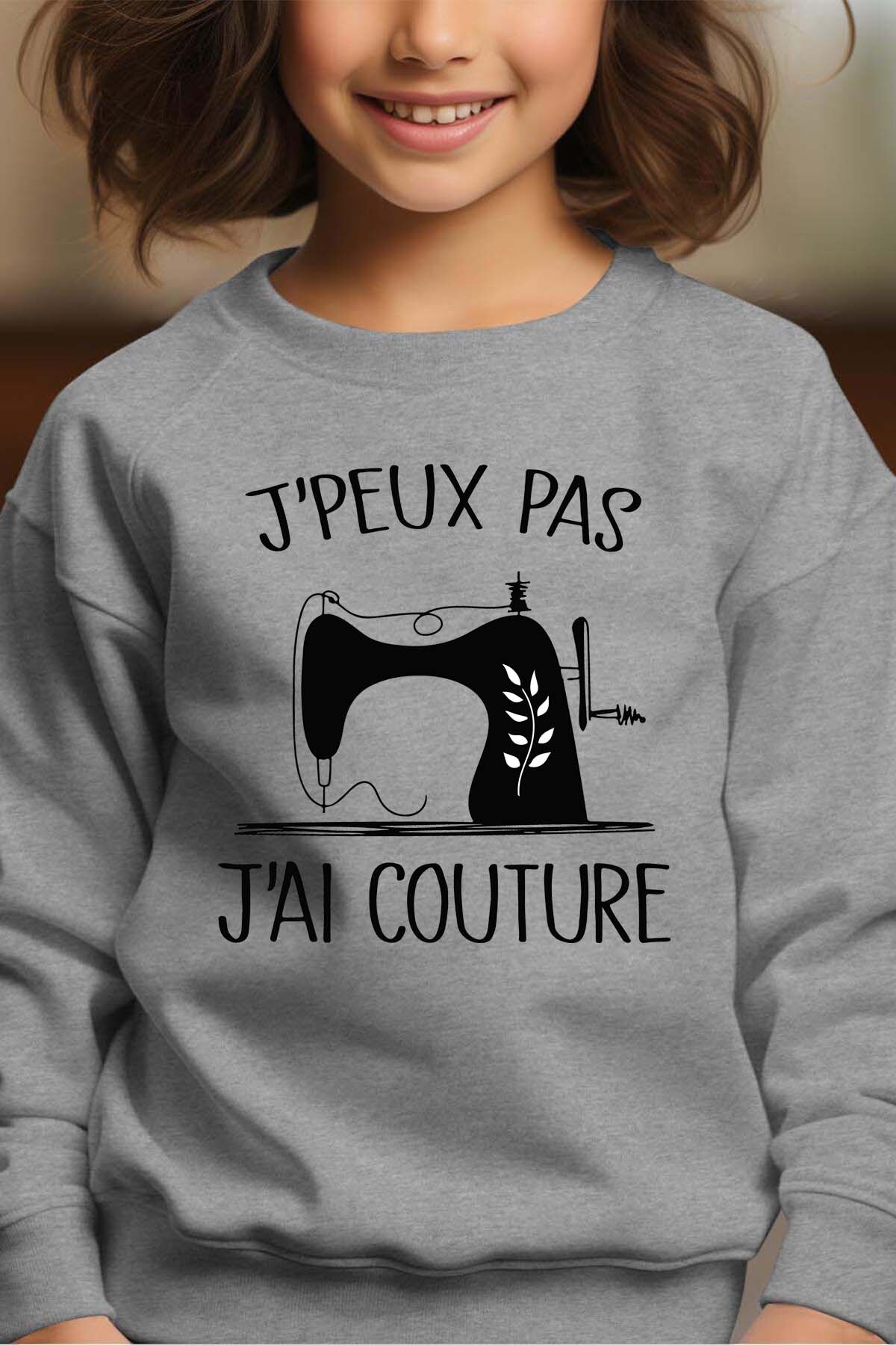 Grossiste I.A.L.D FRANCE - Peux pas couture - Sweat Col Rond Fille