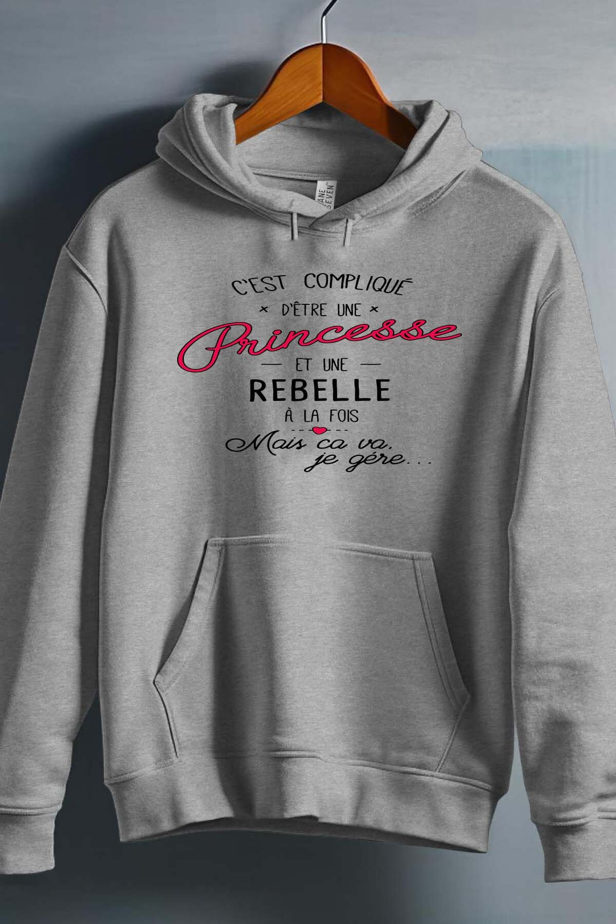 Grossiste I.A.L.D FRANCE - Compliqué princesse & rebelle - Sweat Capuche Fille