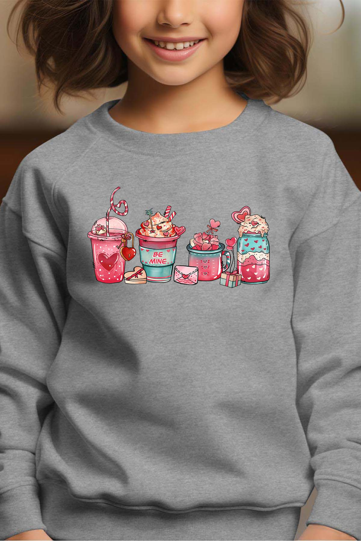 Mayorista I.A.L.D FRANCE - Be mine cafe - Sudadera de cuello redondo niña