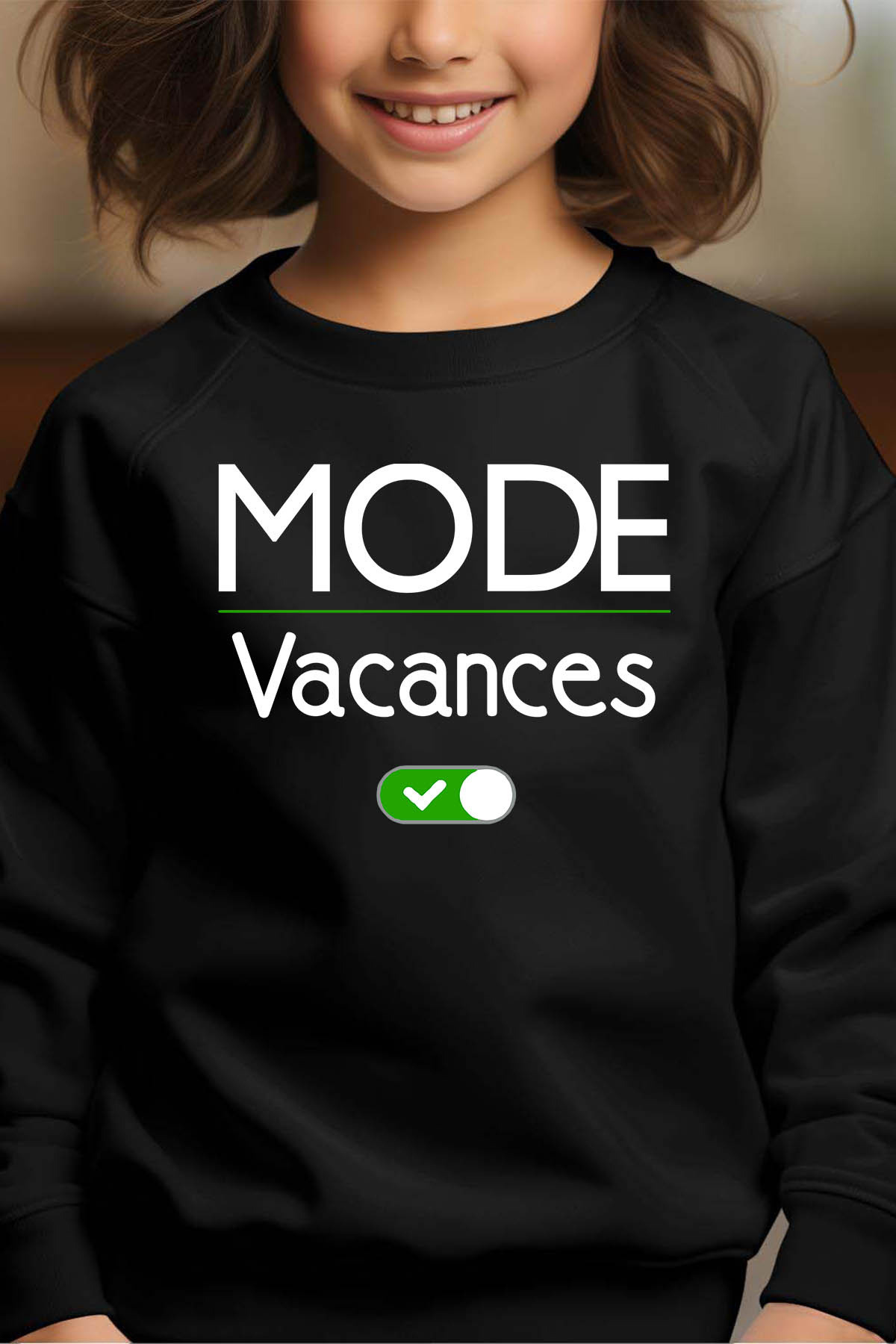 Grossiste I.A.L.D FRANCE - MODE Vacances - Sweat Col Rond Fille