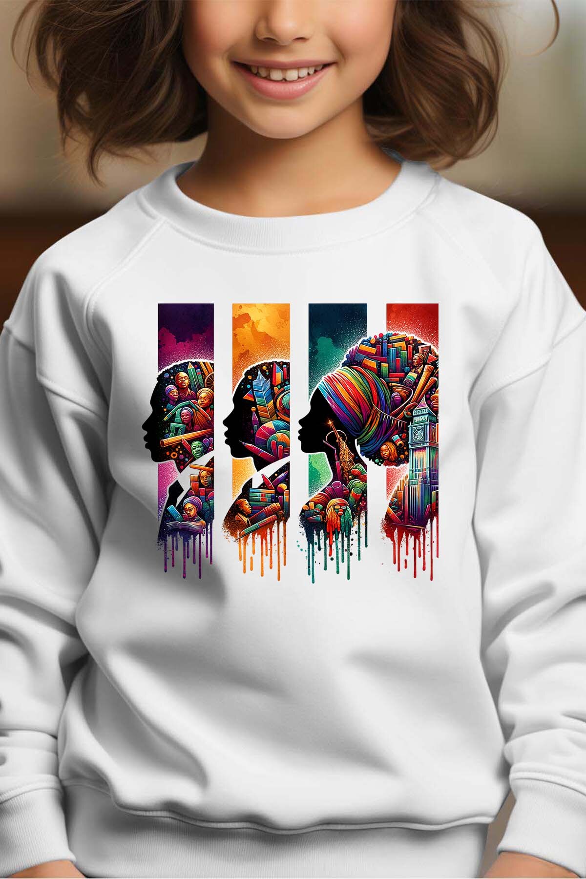 Großhändler I.A.L.D FRANCE - Farbe 3 Schwarz - Rundhals-Sweatshirt Mädchen