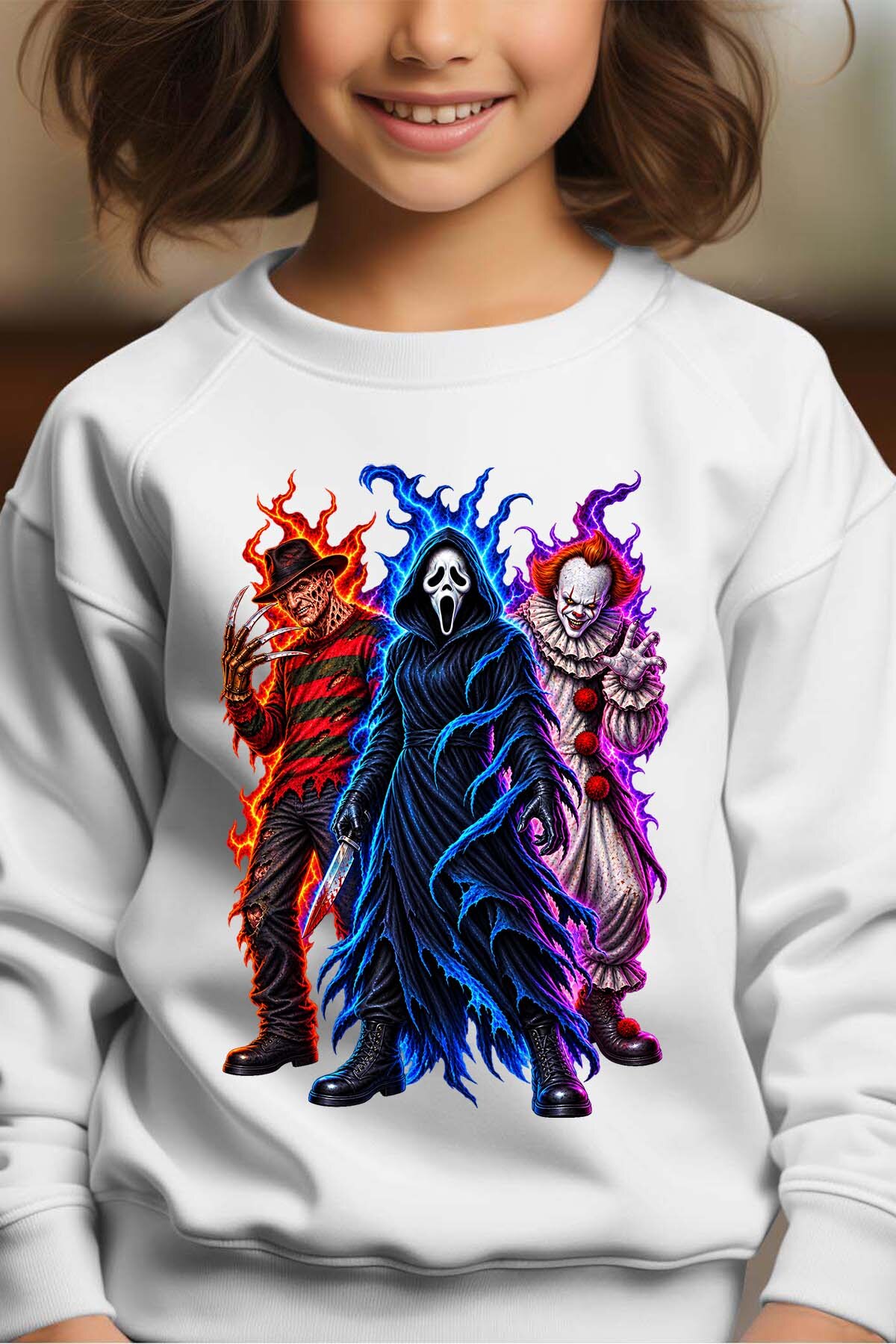 Grossiste I.A.L.D FRANCE - Fearless halloween - Sweat Col Rond Fille