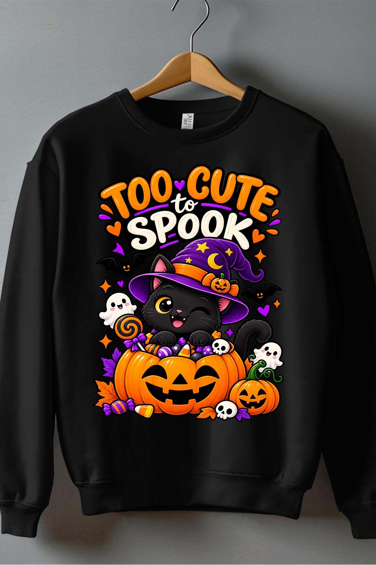 Wholesaler I.A.L.D FRANCE - Trick cat halloween - Crewneck sweatshirt Boy