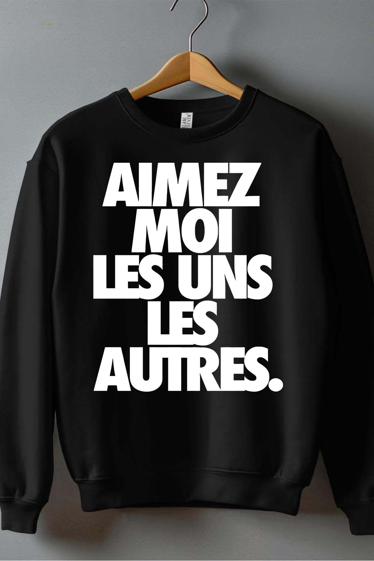 Grossiste I.A.L.D FRANCE - Aimez moi BLANC - Sweat Col Rond Garçon